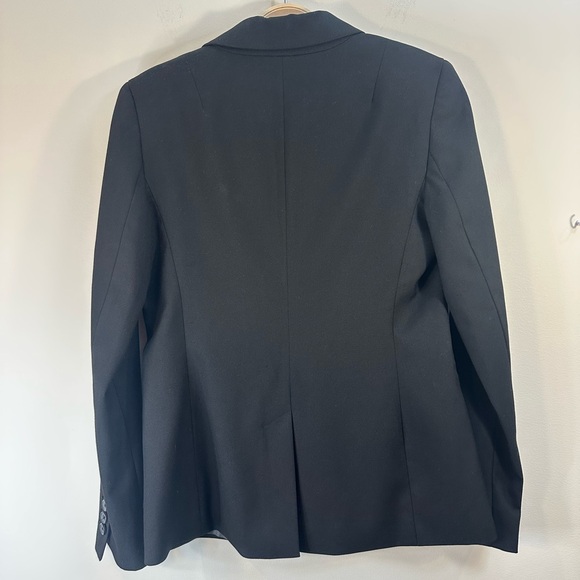 EUC Banana Republic Factory Sz 2 Small Black Blazer 2 Button Poly Rayon Womens - Picture 7 of 14